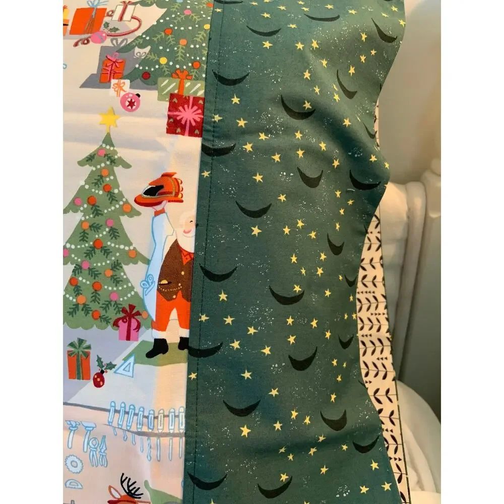 Handmade Santa's Garage Pillowcases, Alexander Henry Quilting Cotton
